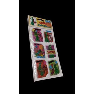 Gumby Pokey Cartoon Puffy Stickers Vintage NOS Sealed 1988 Gordy Prema‎